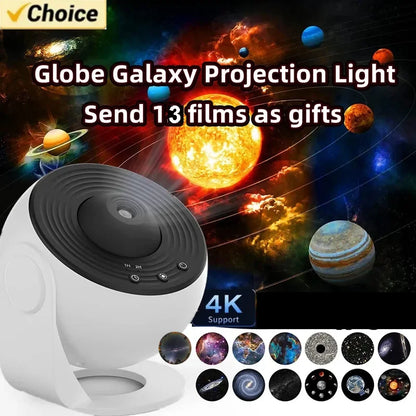 Lampe Projecteur Galaxie Ciel Étoilé 360° Rotation Planétarium pour Chambre – Cadeau Saint-Valentin, Mariage – 13 Ensembles de Films Inclus